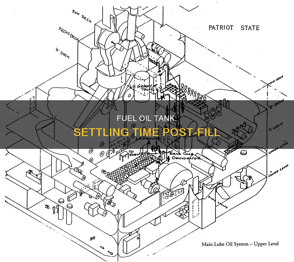 how long for fuel oil tank to settle after filling