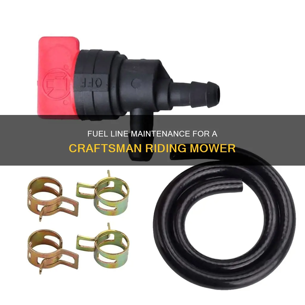 how long fuel line xradtsman ridijg mower
