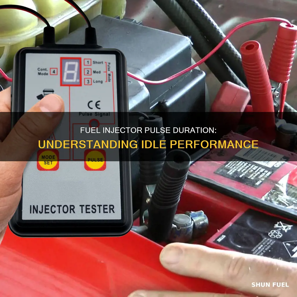 how long is the fuel injector pulse at idle