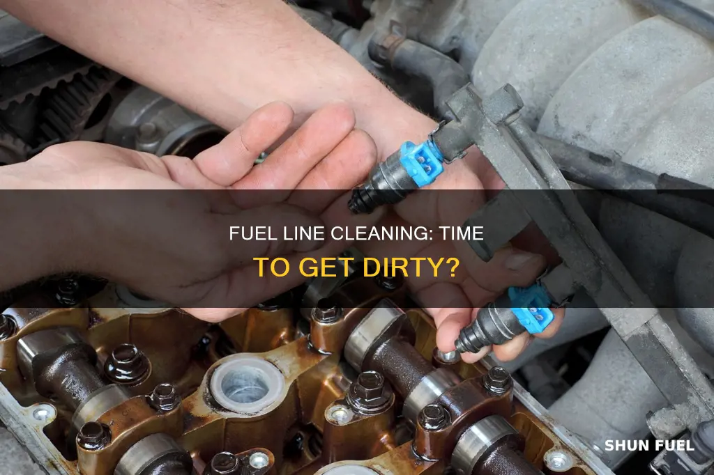 how long to clean fuel lines on a car