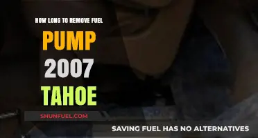 Removing a 2007 Tahoe Fuel Pump: Timeframe and Steps