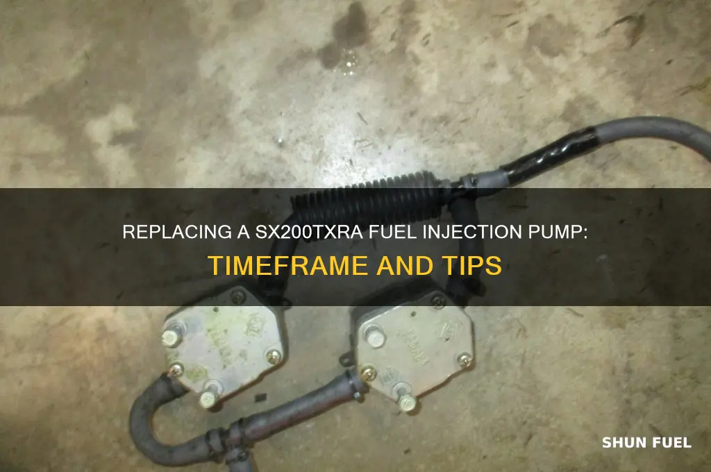 how long to replace a sx200txra fuel injection pump