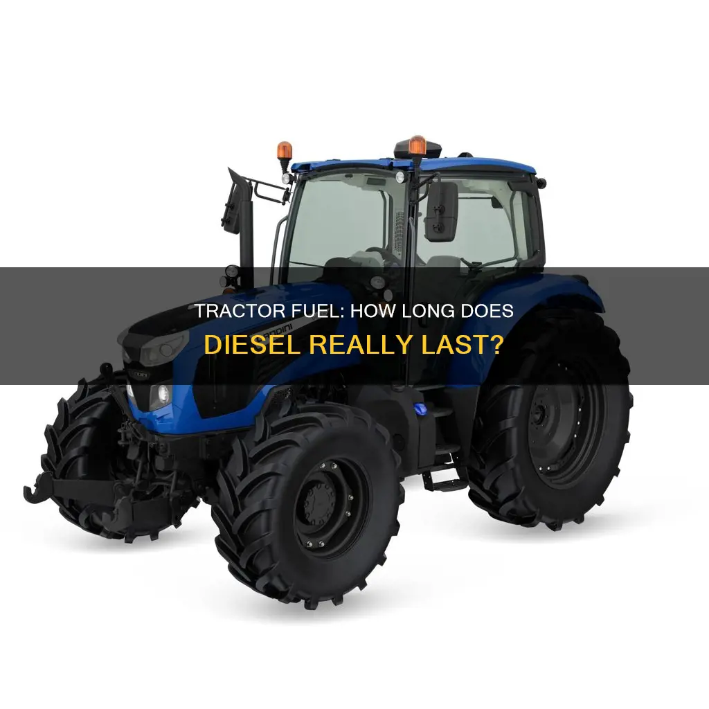 how long will diesel fuel last in 65hp tractor