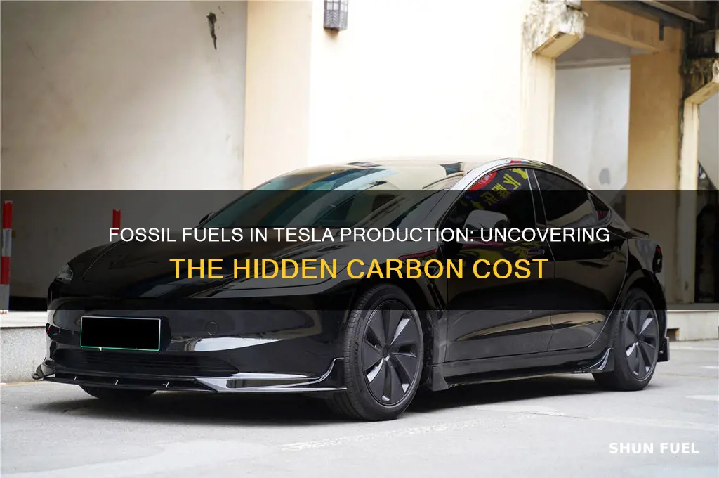 how man fossil fuels to make a tesla