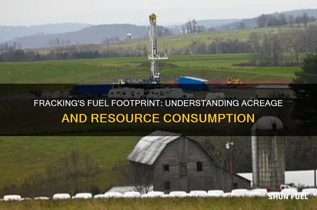 how many acres of fuel does fracking use