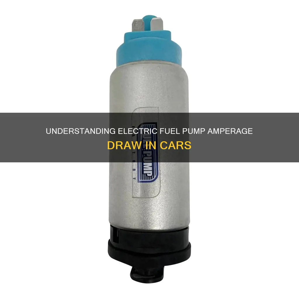 how many amps does a car electric fuel pump draw