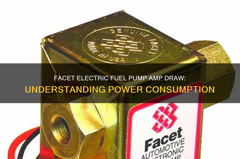 how many amps does a facet electric fuel pump draw