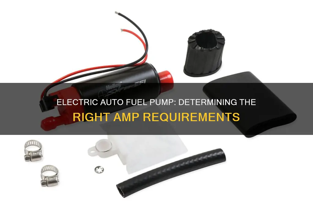 how many amps for electric auto fuel pump