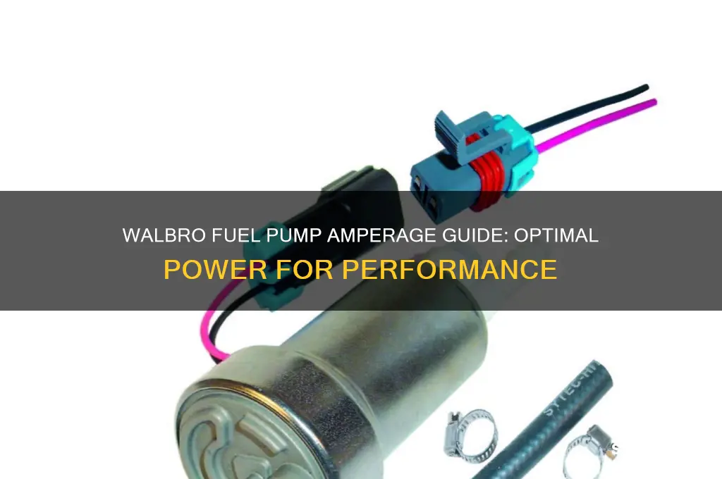 how many amps for walbro fuel pump