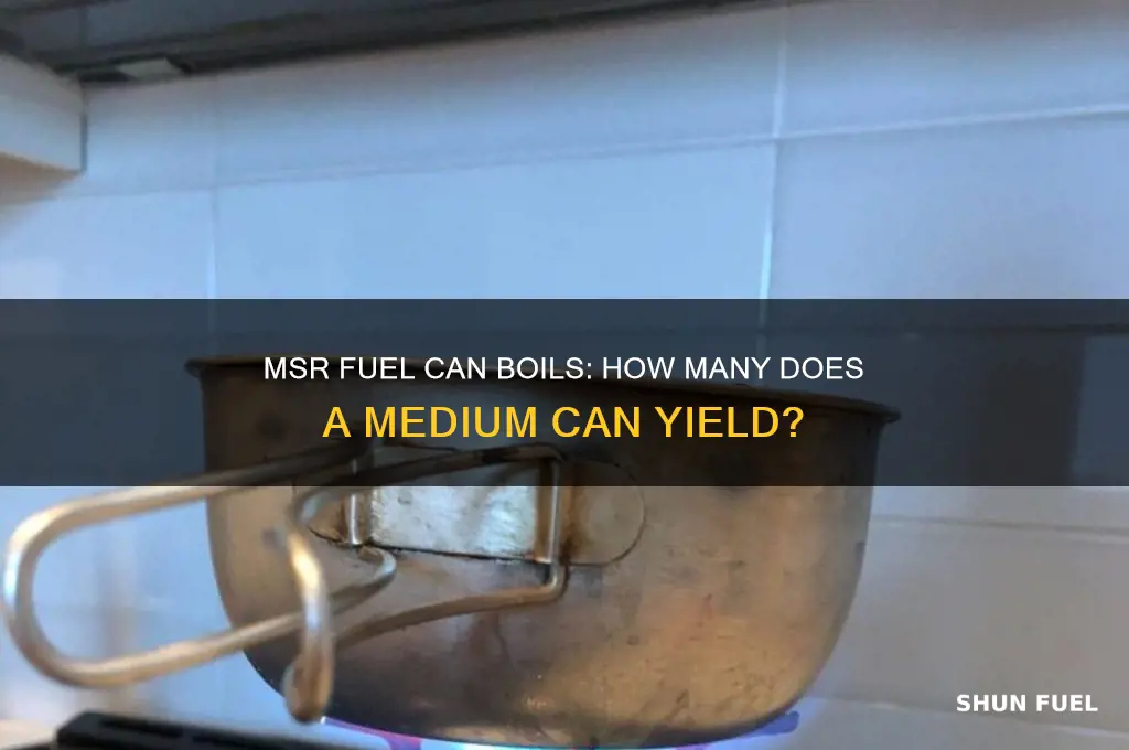 how many boils in a medium msr fuel can
