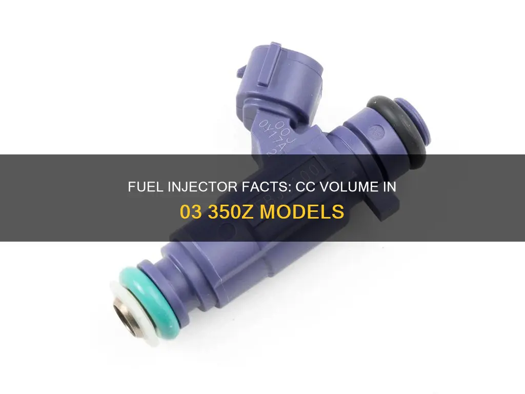 how many cc in 03 350z fuel injectors