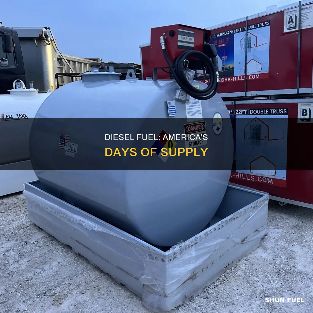 how many days of diesel fuel does america have
