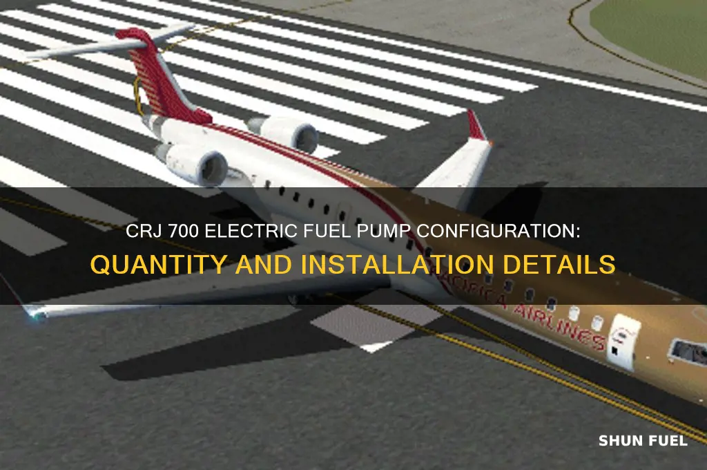 how many electric fuel pumps are installed on crj 700