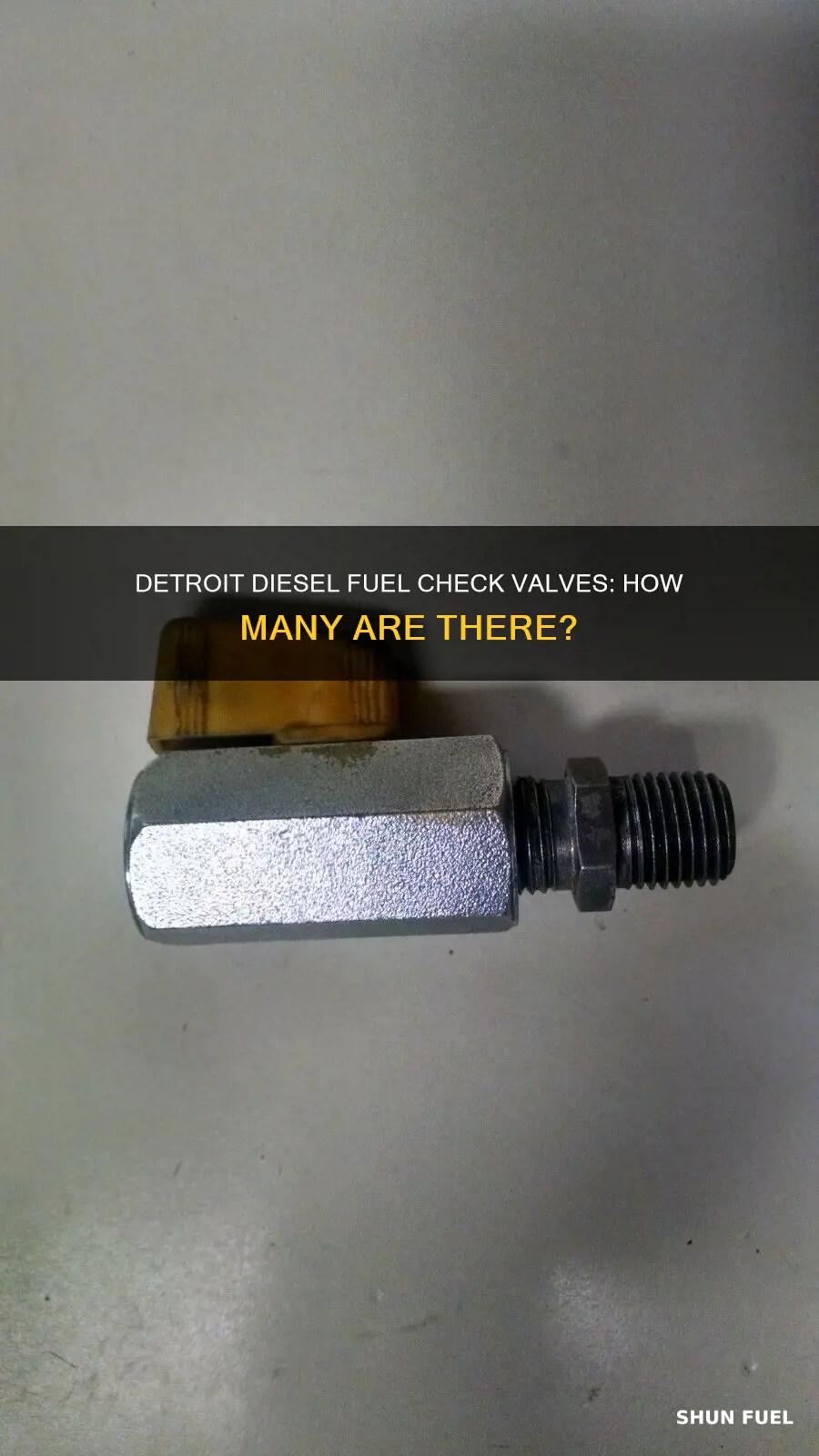 how many fuel check valves does a detroit diesel have