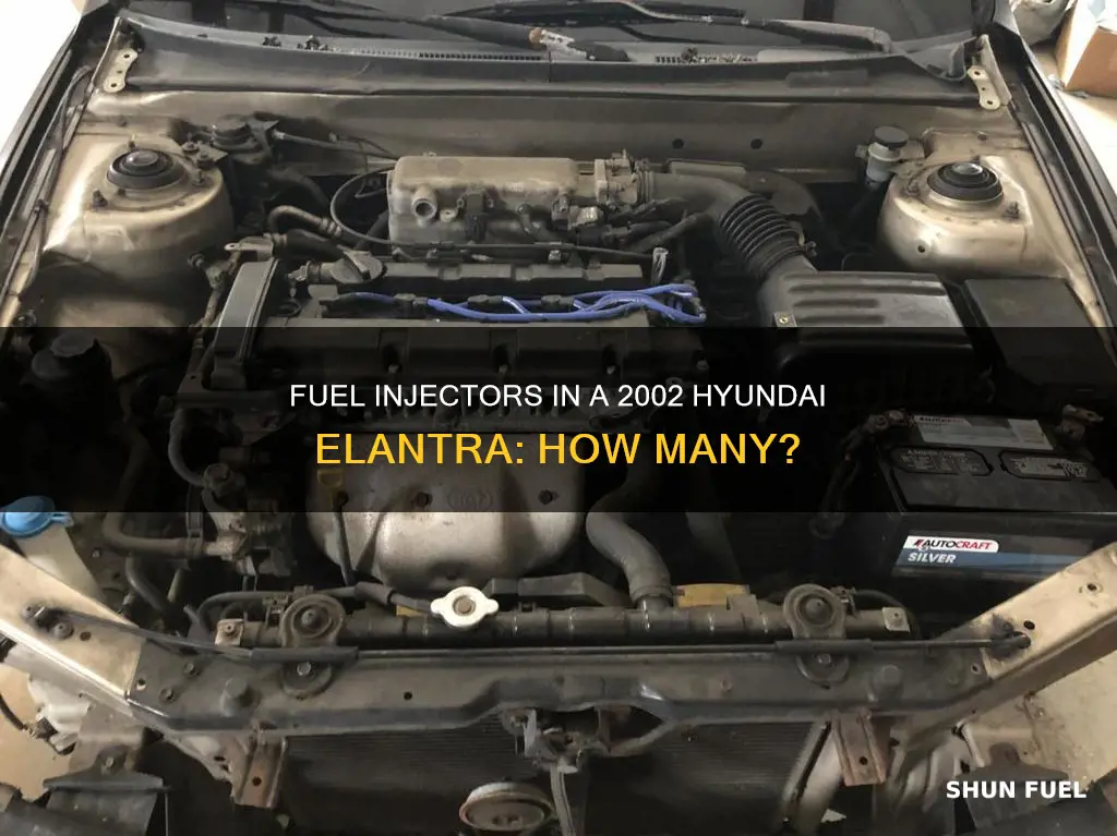 how many fuel injectors are in a 2002 hyundai elantra