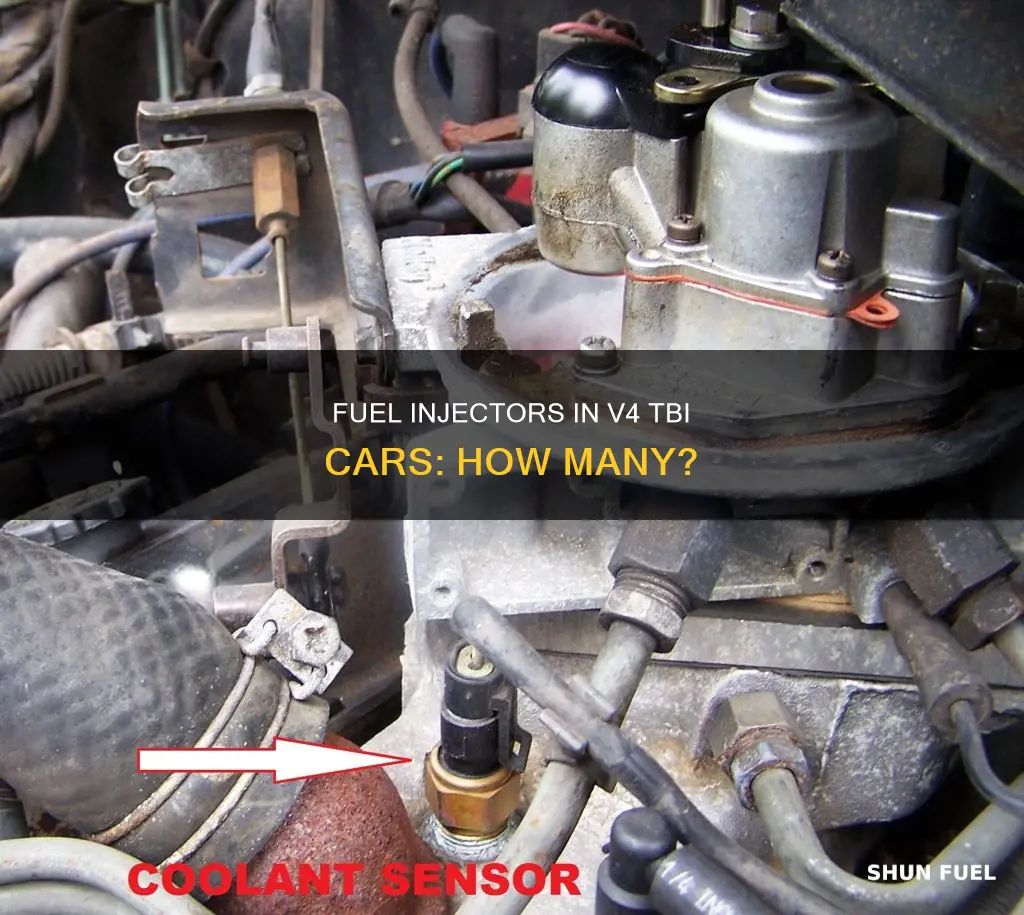 how many fuel injectors does a v4 tbi car have