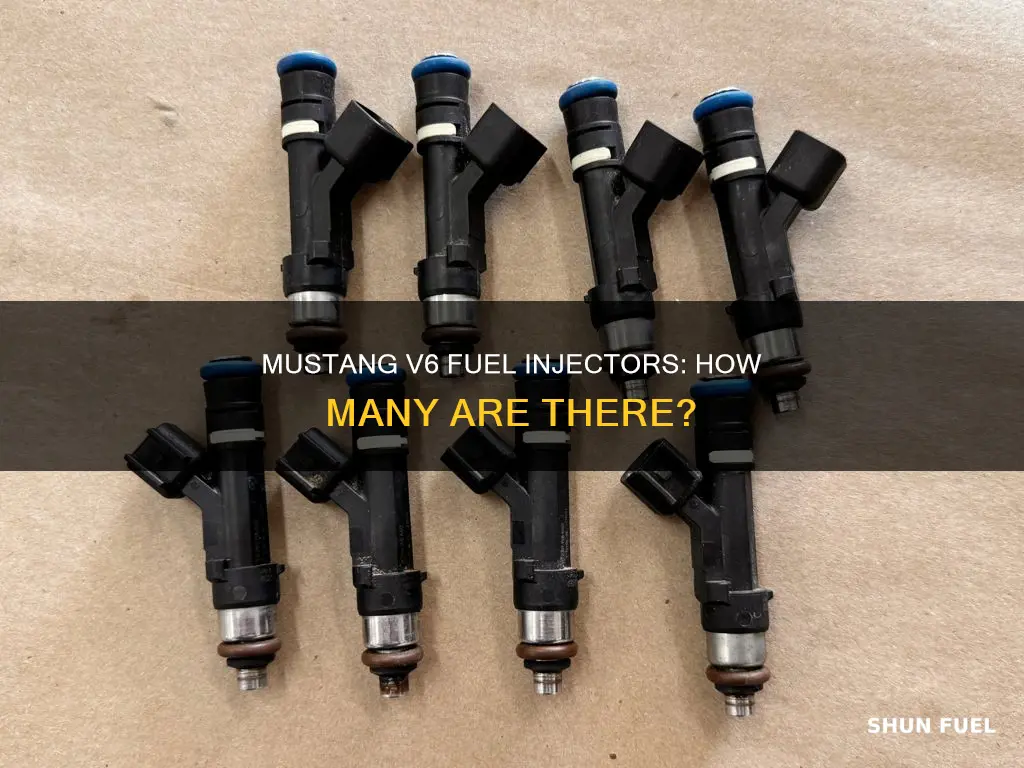 how many fuel injectors does a v6 mustang have