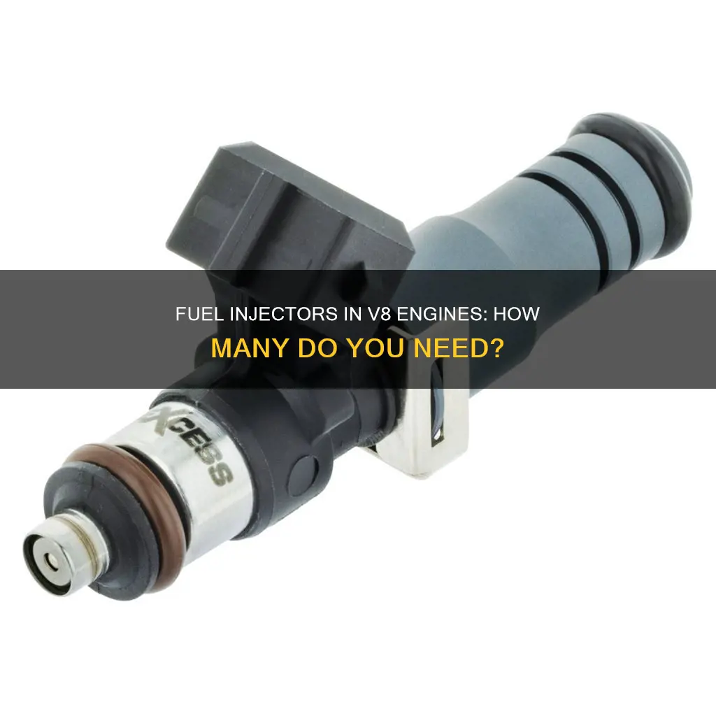 how many fuel injectors in a v8