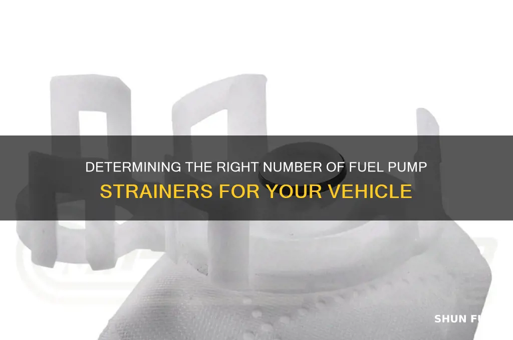 how many fuel pump strainers do i need