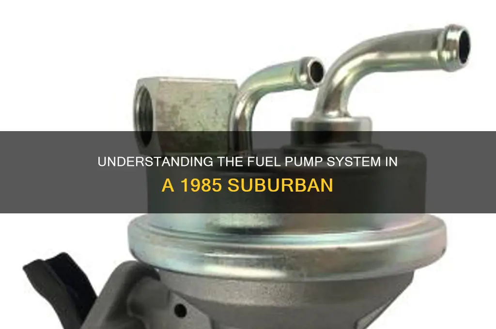 how many fuel pumps does a 85 suburban have