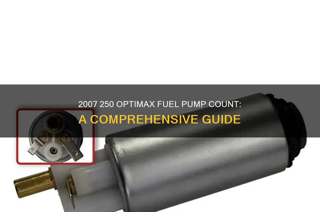 how many fuel pumps on a 2007 250 opyimax