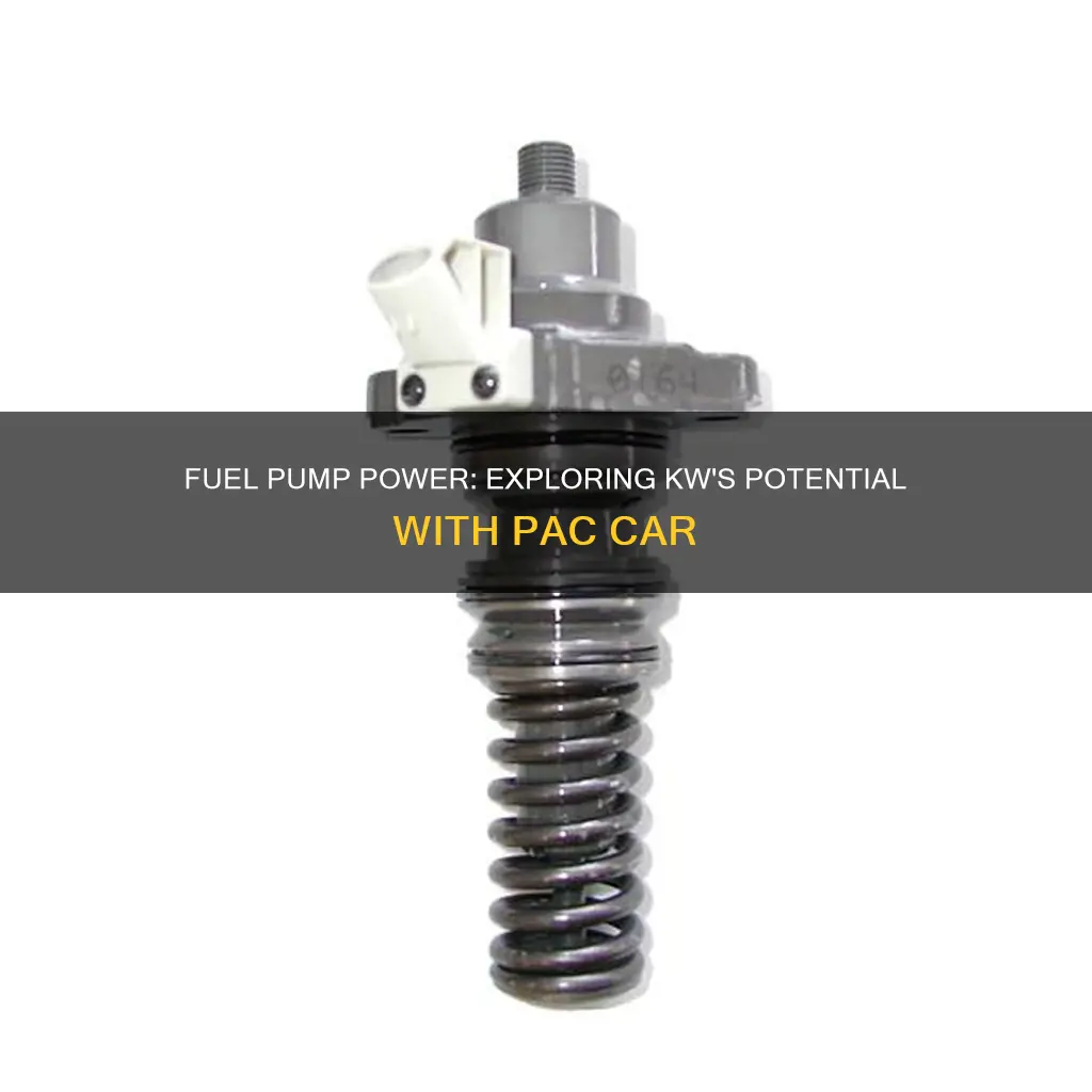 how many fuel pumps on kw with pac car