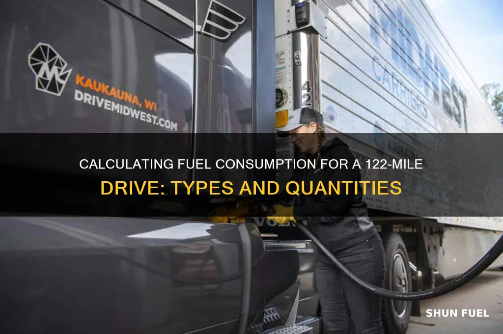 how many fuels are used in 122 miles drive