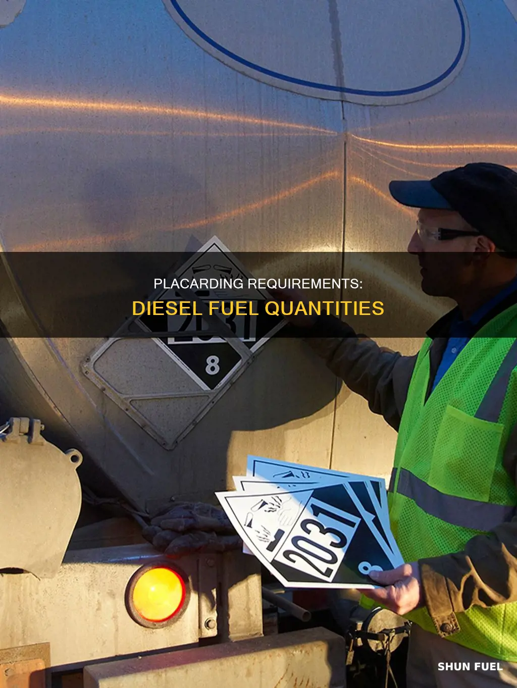 how many gallins of diesel fuel requires placarding