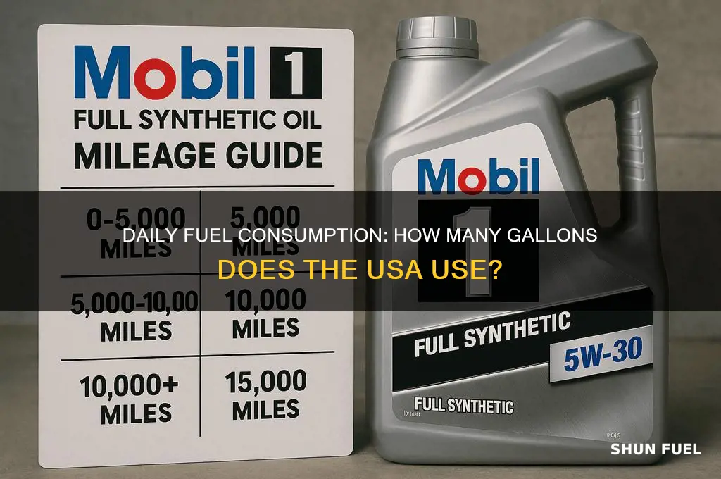 how many gallon of fuel used dailay in usa