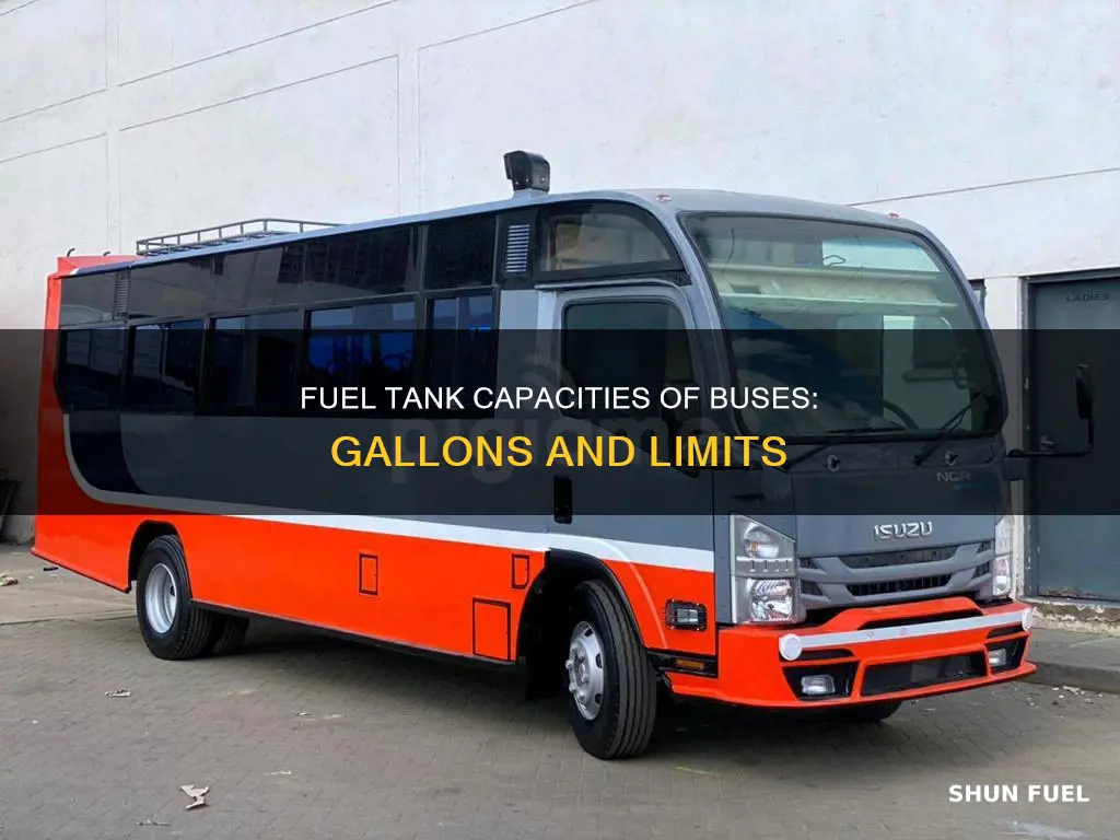how many gallons are the fuel tanks on buses