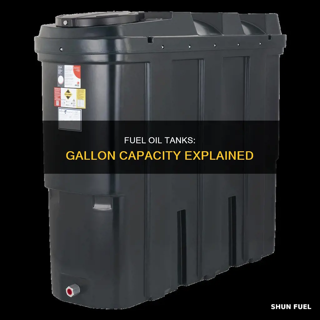 how many gallons does a fuel oil tank hold