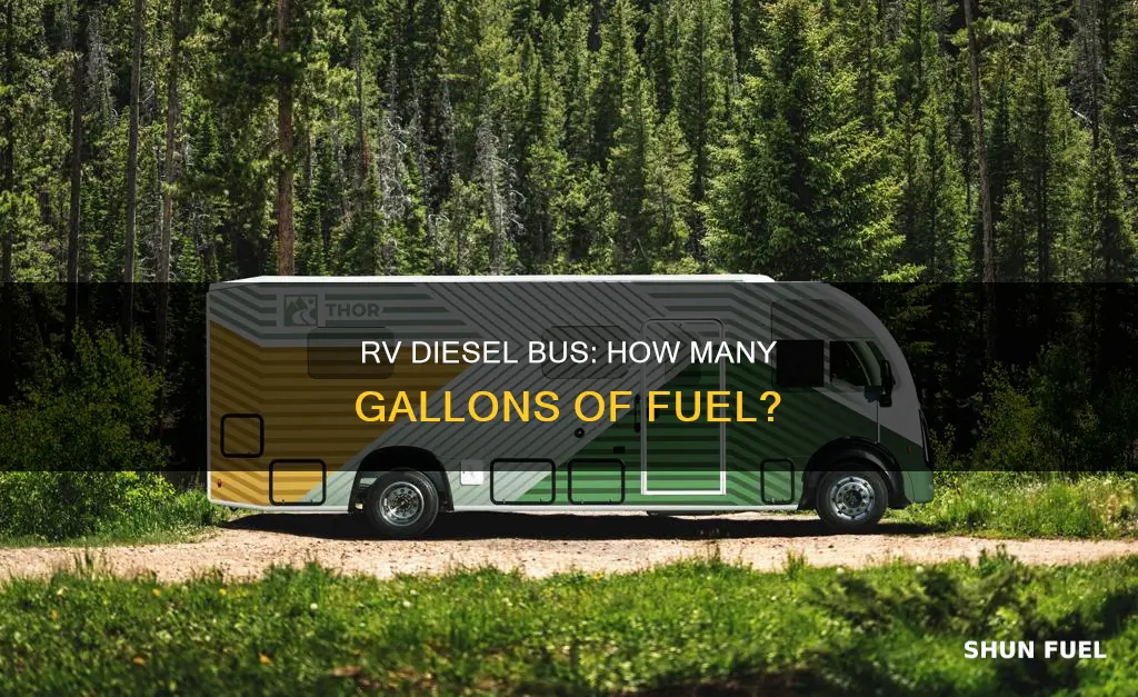 how many gallons fuel in diesel rv bus