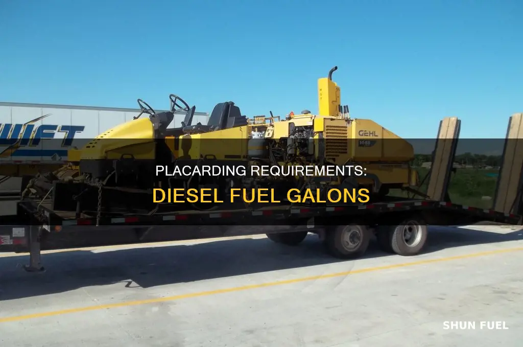 how many gallons of diesel fuel requires placarding