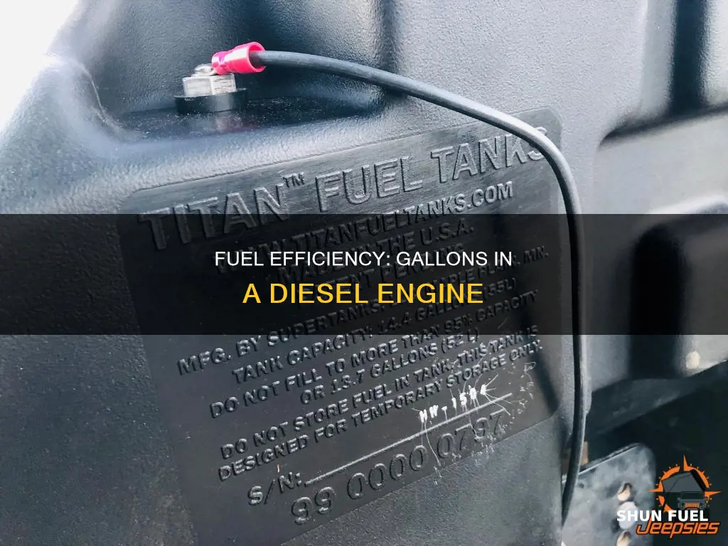 how many gallons of fuel and a diesel