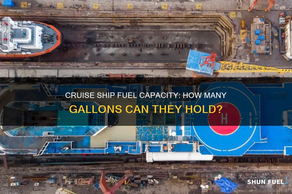 how many gallons of fuel can a cruise ship hold