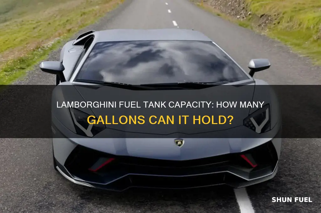 how many gallons of fuel can a lamborghini hold