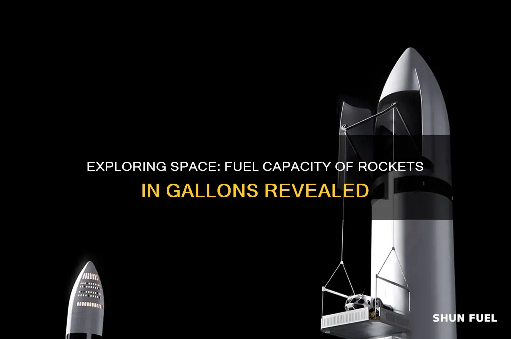 how many gallons of fuel can a space rocket