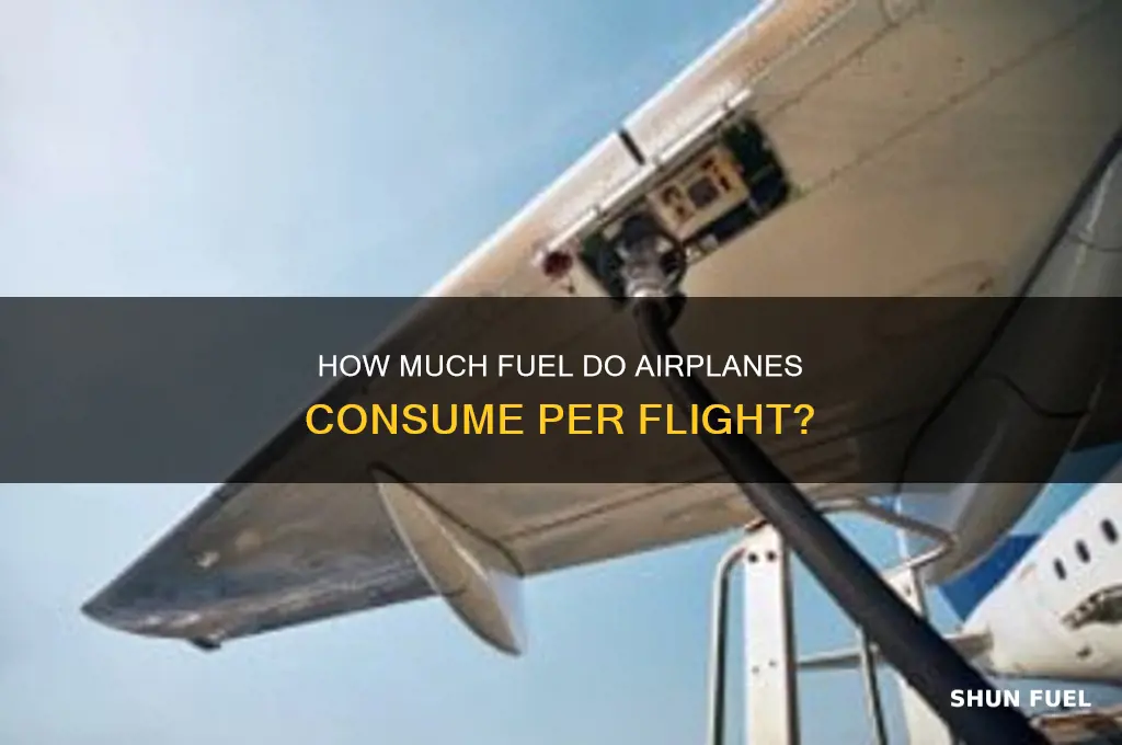 how many gallons of fuel do airplanes use