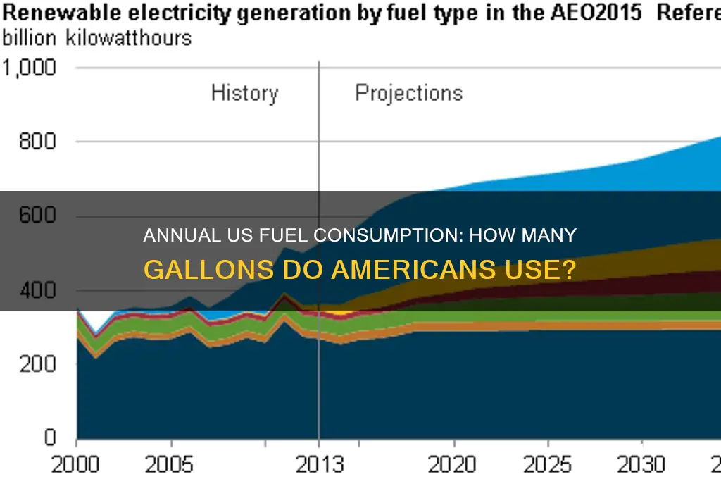 how many gallons of fuel do americans use a year