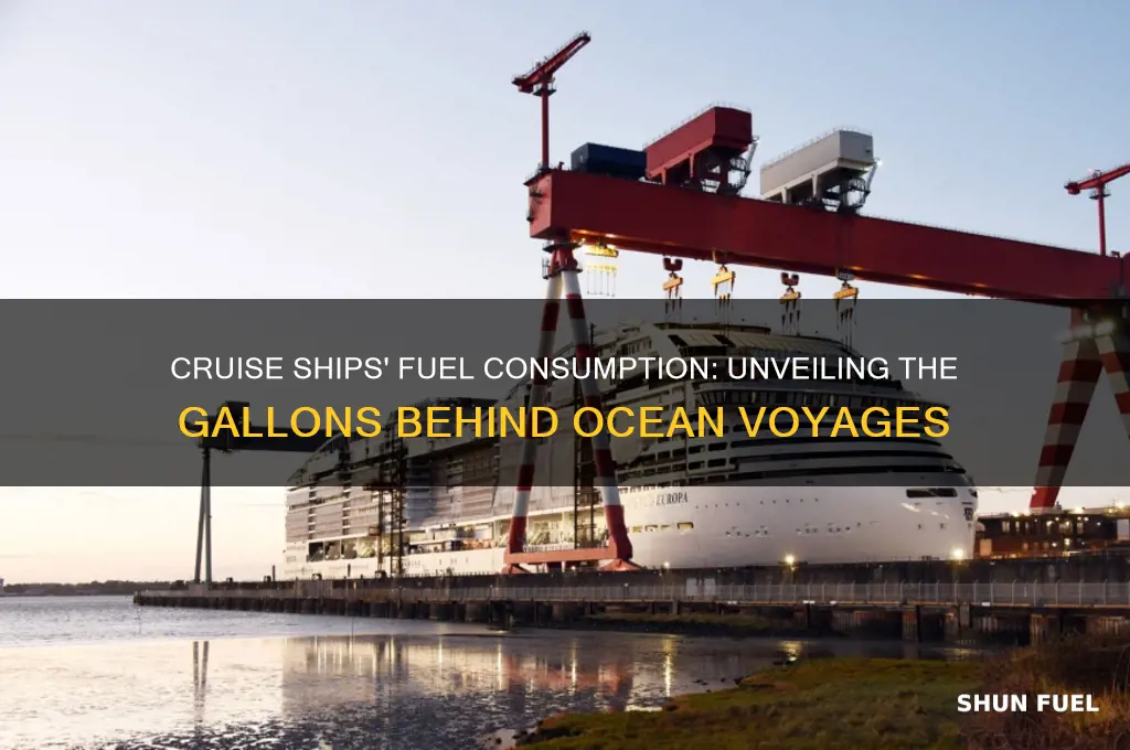 how many gallons of fuel do cruise ships use