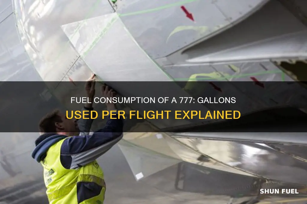 how many gallons of fuel does a 777 use
