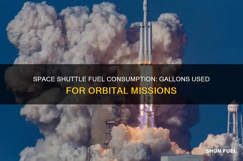 how many gallons of fuel does a space shuttle use