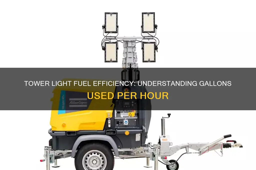 how many gallons of fuel does a tower light use