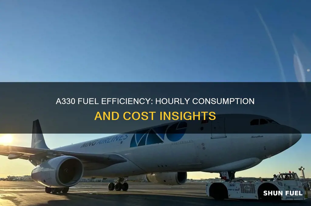 how many gallons of fuel does a330 use per hour