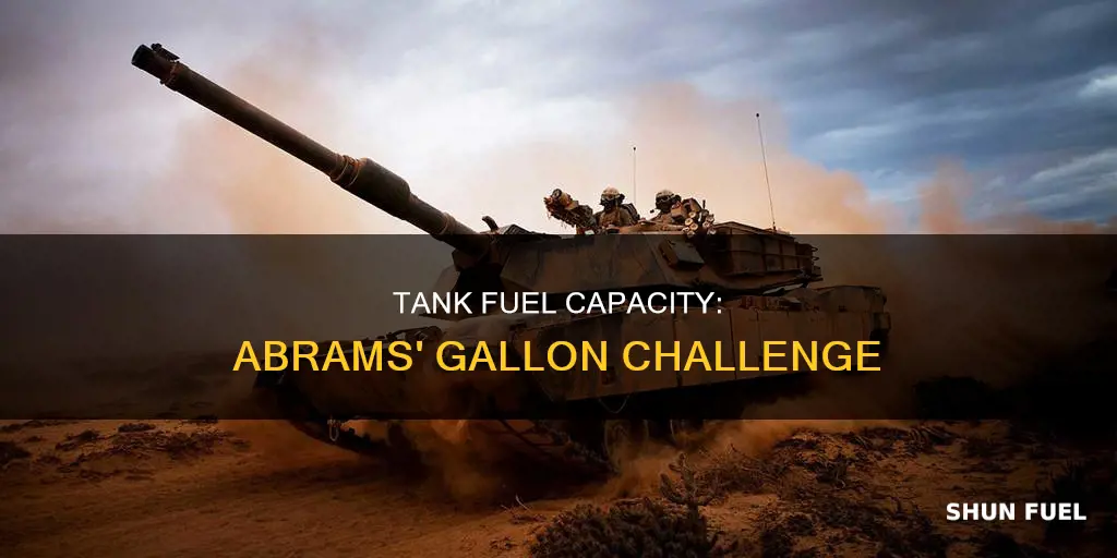 how many gallons of fuel does an abrams tank hold