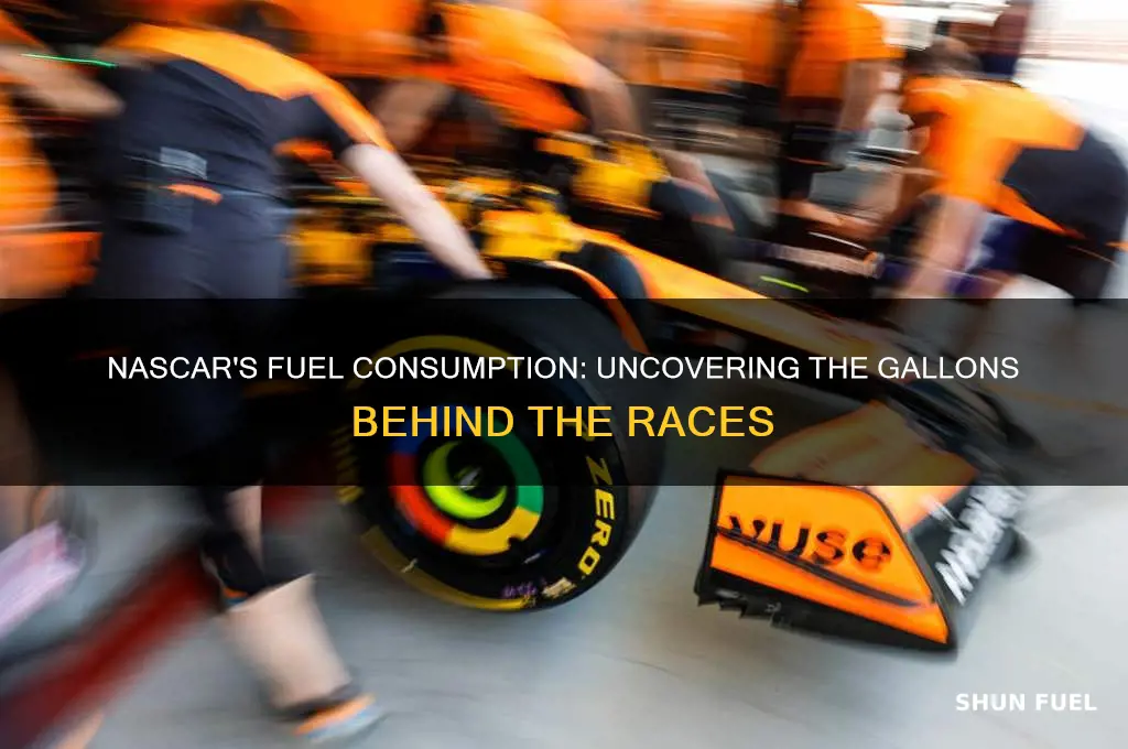 how many gallons of fuel does nascar use