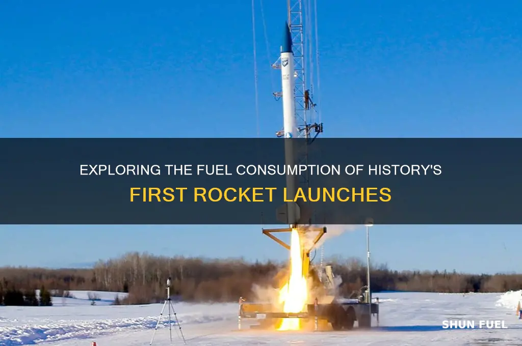 how many gallonsof rocket fuel did the first rockets use