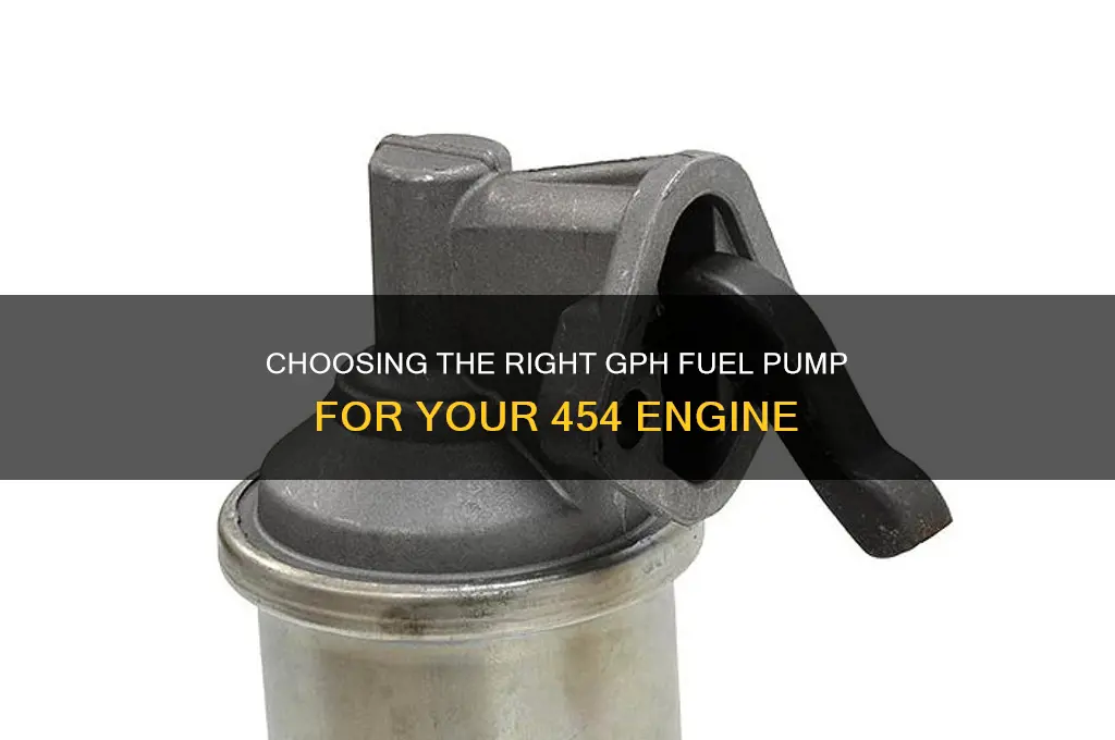 how many gph fuel pump for 454