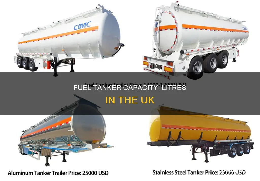 how many litres in a fuel tanker uk