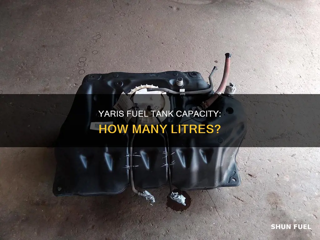 how many litres in a toyota yaris fuel tank